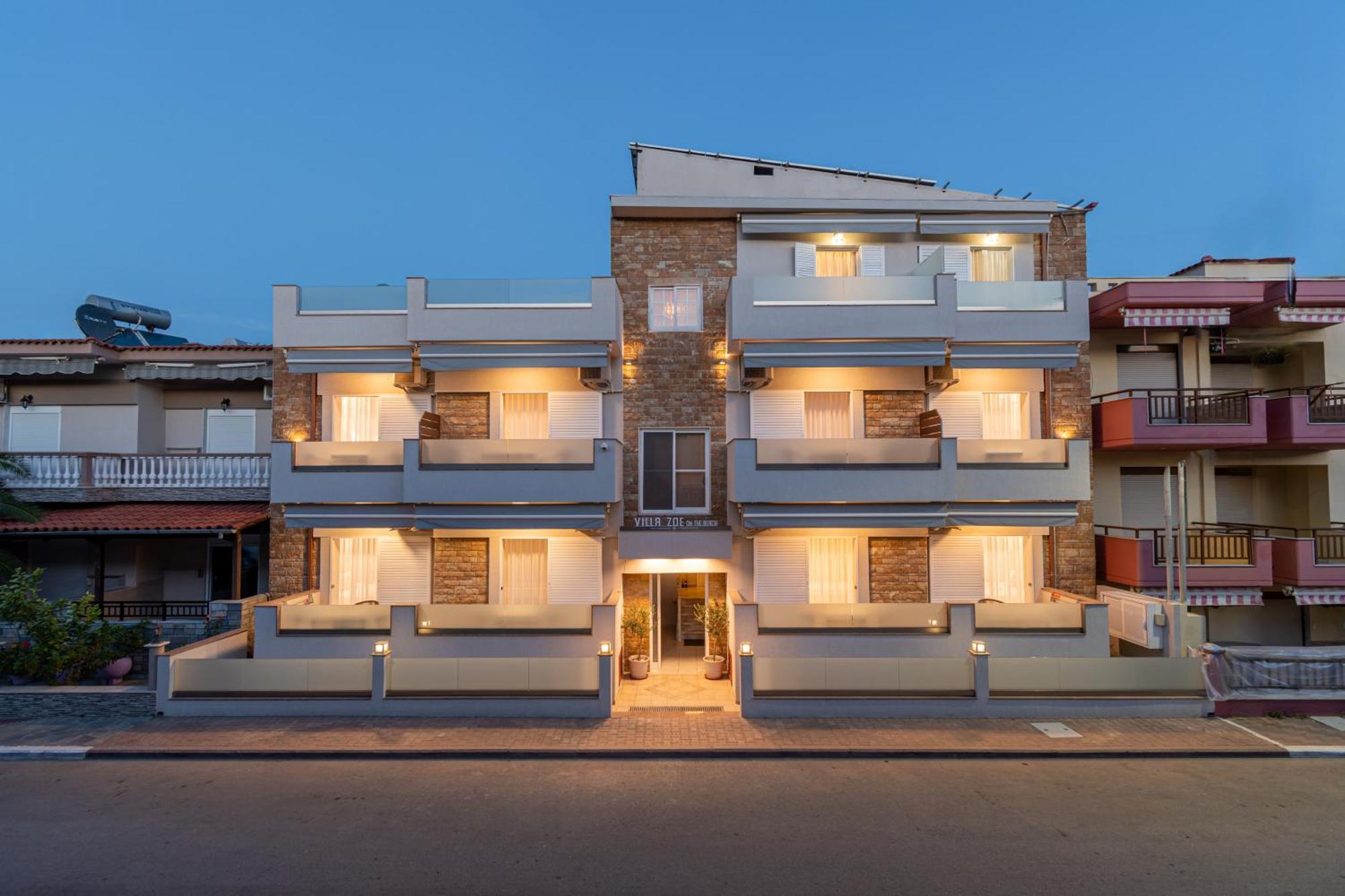Villa Zoe On The Beach Sarti Esterno foto